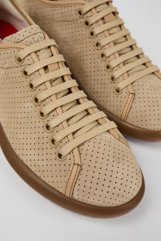 Camper Beige Nubuck/Leather Sneaker For Women*Women Sneakers