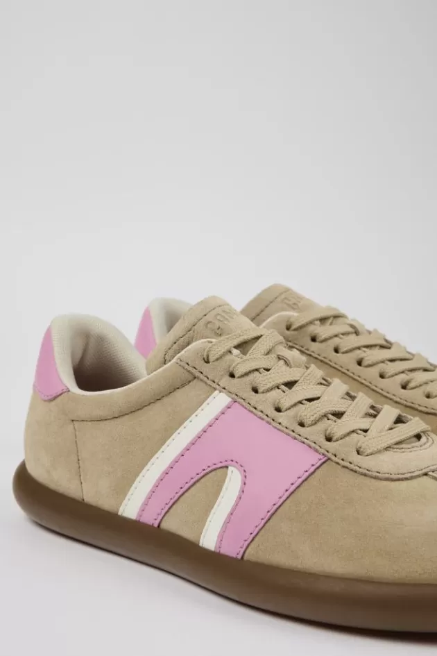 Camper Beige Nubuck/Leather Sneaker For Women*Women Sneakers