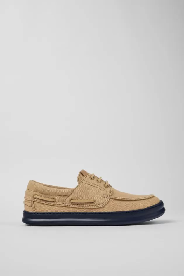 Camper Beige Textile Boat Shoe For Men*Men Casual Shoes