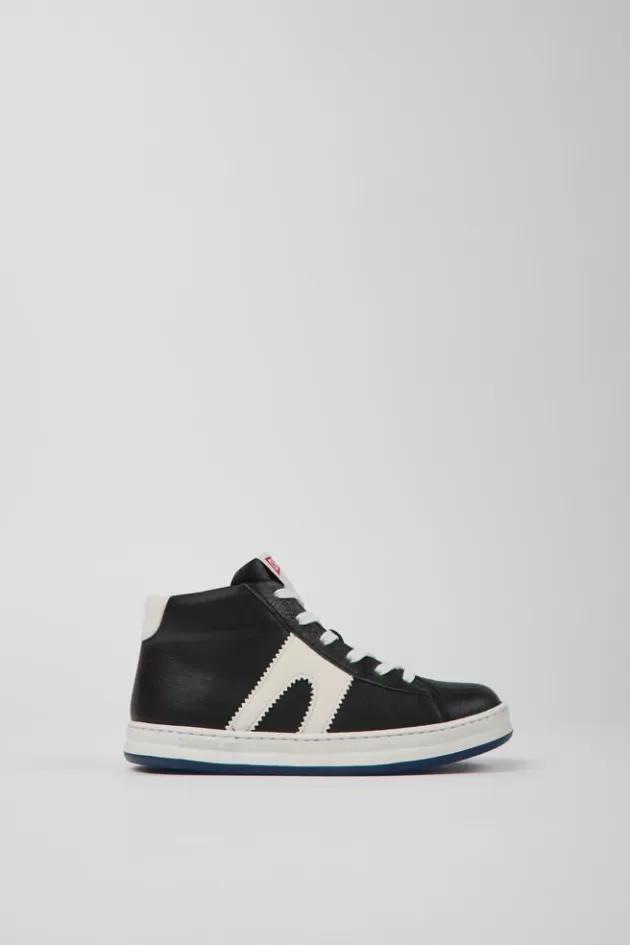 Camper Black And White Leather Sneakers For Kids*Kids Sneakers