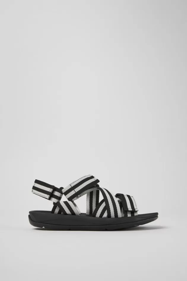 Camper Black And White Textile Sandals For Women*Women Sandals