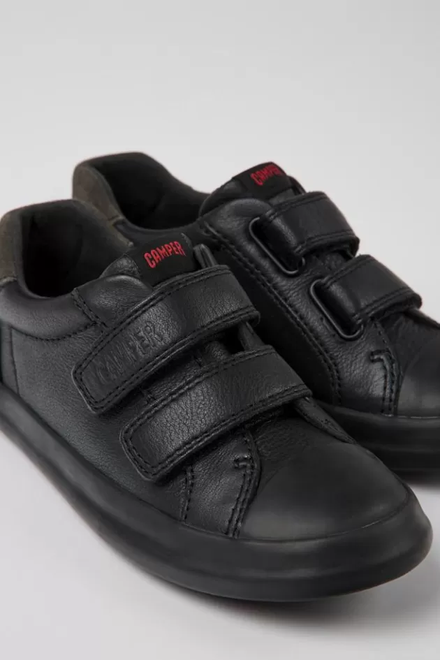 Camper Black Leather And Nubuck Sneakers For Kids*Kids Sneakers