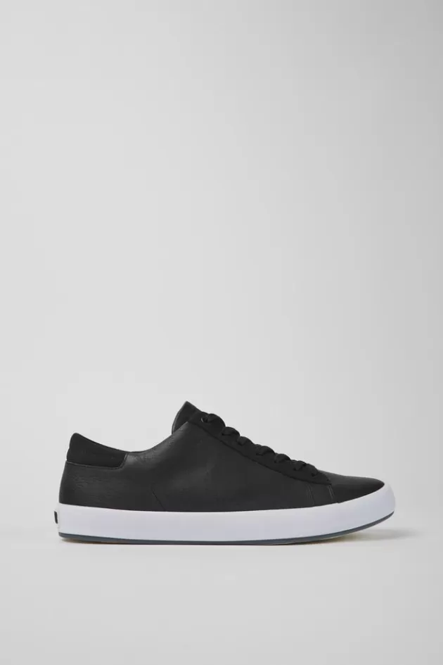 Camper Black Leather And Nubuck Sneakers For Men*Men Sneakers