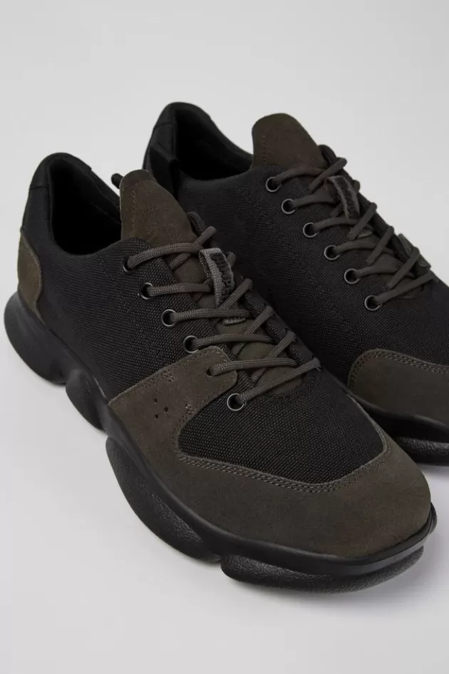 Camper Black Leather And Recycled Pet Sneakers For Men*Men Sneakers