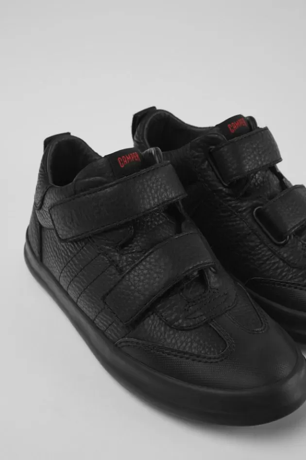 Camper Black Leather And Textile Sneakers For Kids*Kids Sneakers