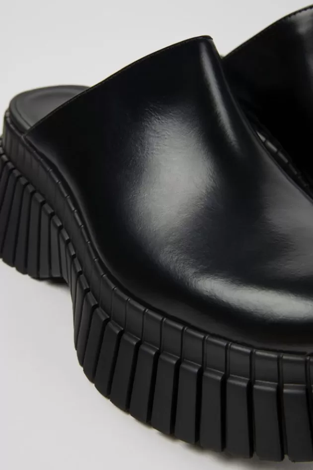 Camper Black Leather Clog For Women*Women Wedges