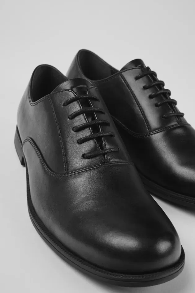 Camper Black Leather Lace-Up Shoes For Women*Women Formal Shoes