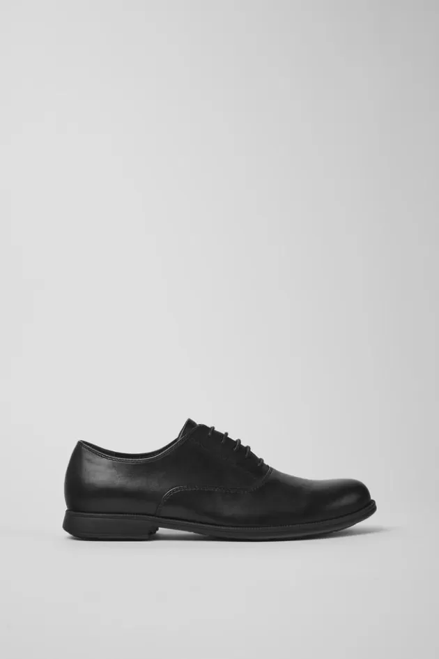 Camper Black Leather Lace-Up Shoes For Women*Women Formal Shoes