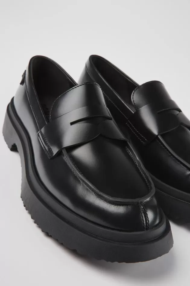 Camper Black Leather Loafers For Women*Women Formal Shoes