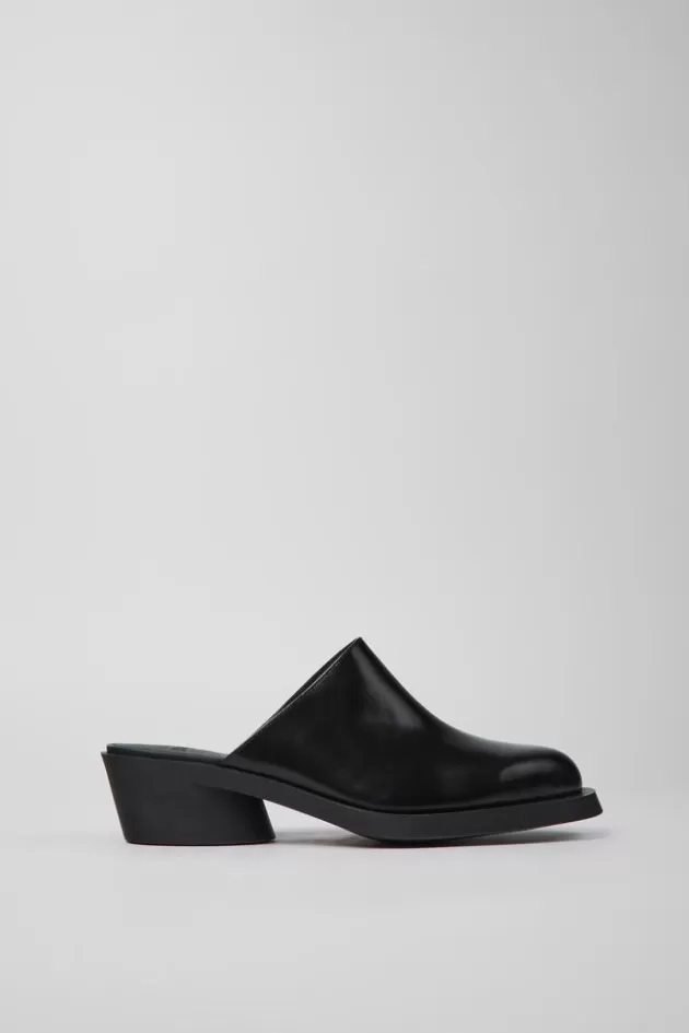 Camper Black Leather Mules For Women*Women Heels