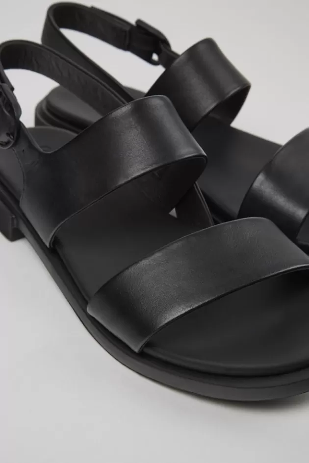 Camper Black Leather Sandal For Women*Women Sandals