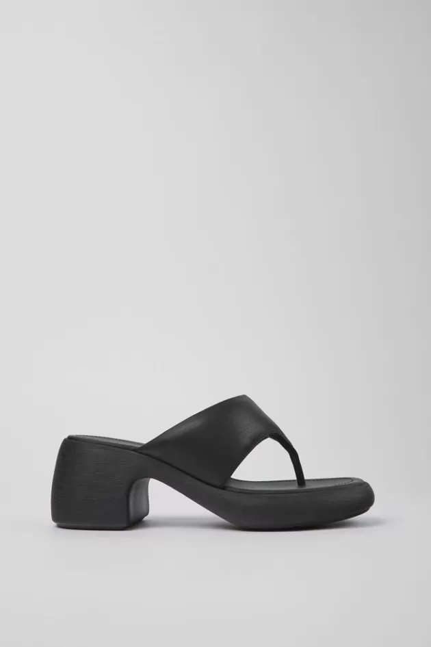 Camper Black Leather Sandal For Women*Women Sandals