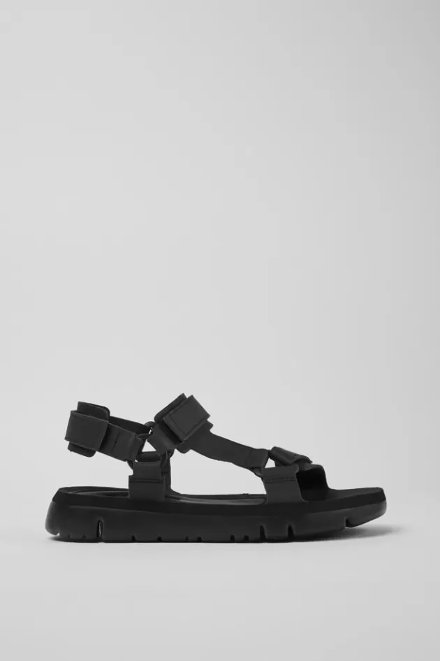 Camper Black Leather Sandals For Men*Men Sandals