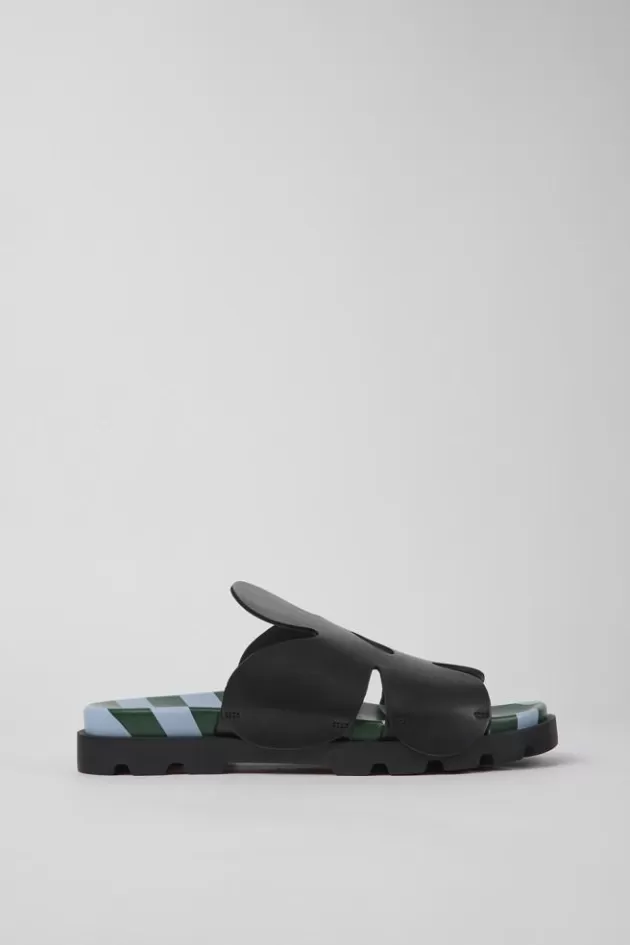 Camper Black Leather Sandals For Men*Men Sandals