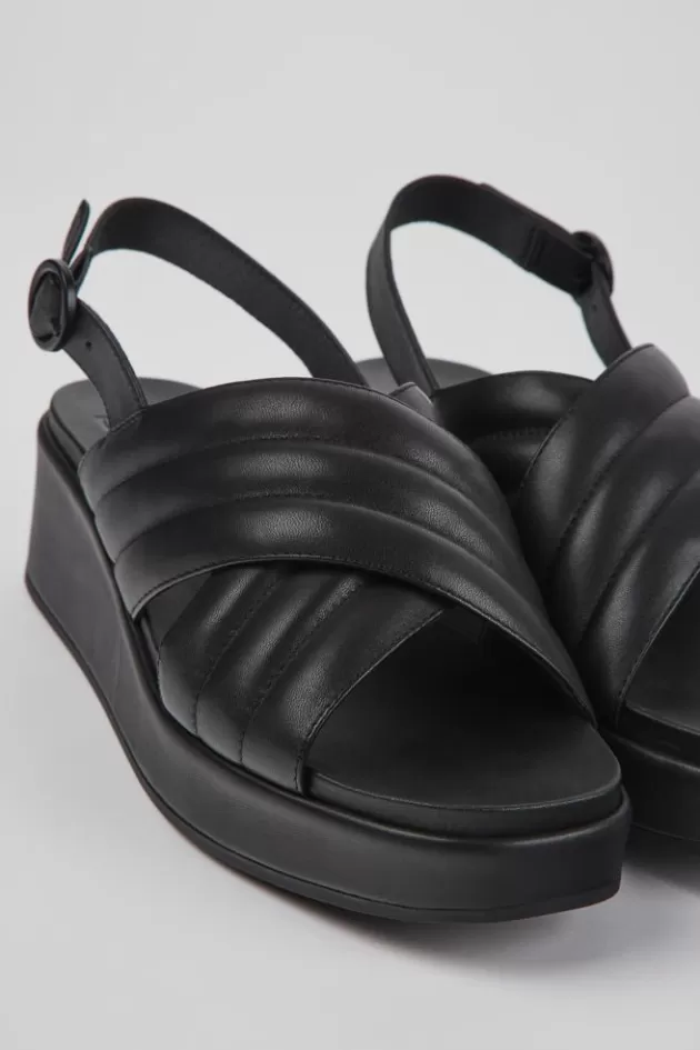 Camper Black Leather Sandals For Women*Women Sandals