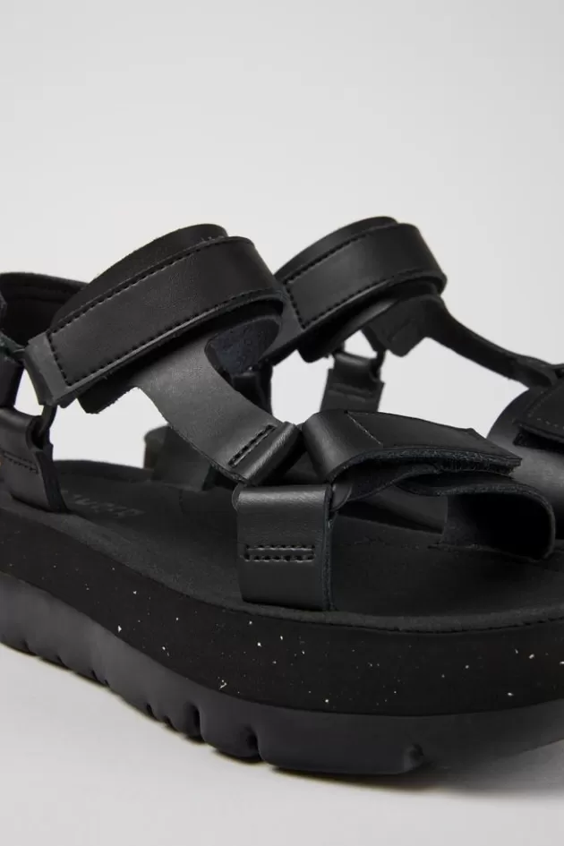 Camper Black Leather Sandals For Women*Women Sandals