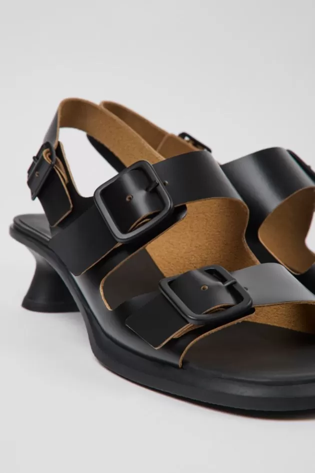 Camper Black Leather Sandals For Women*Women Sandals