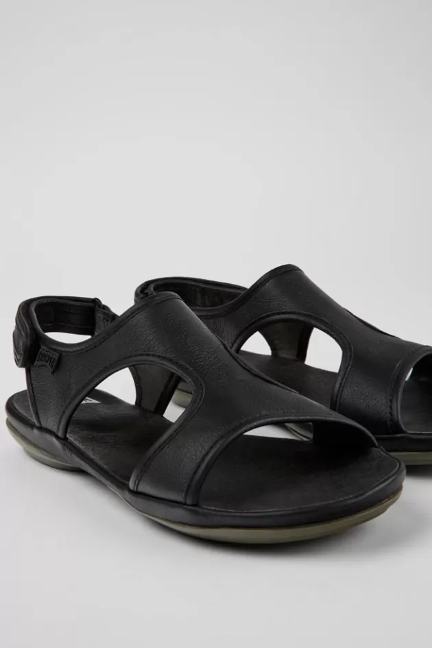 Camper Black Leather Sandals For Women*Women Sandals