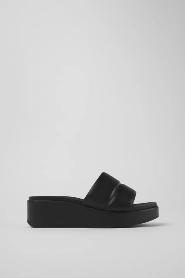 Camper Black Leather Sandals For Women*Women Sandals