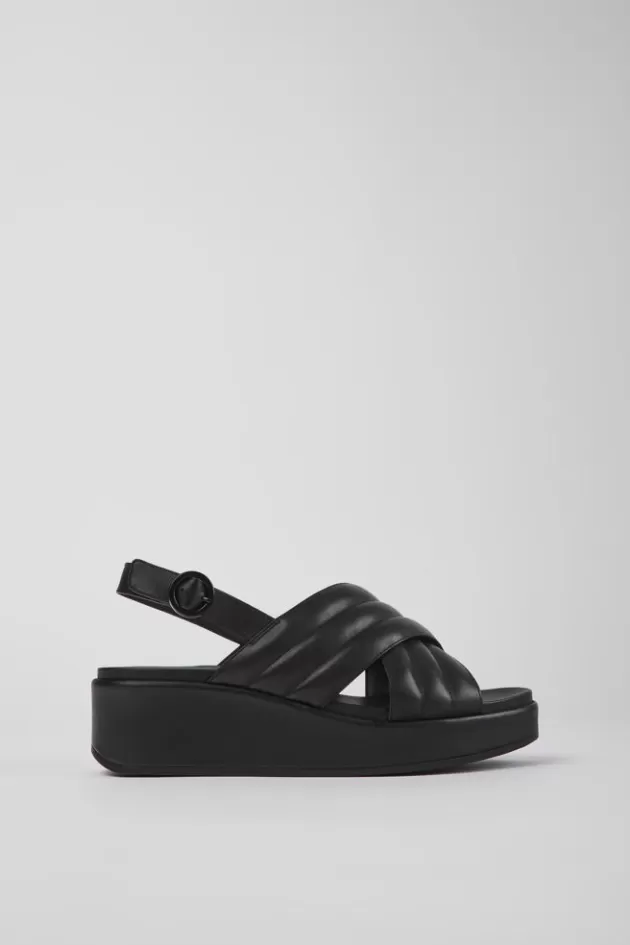 Camper Black Leather Sandals For Women*Women Sandals