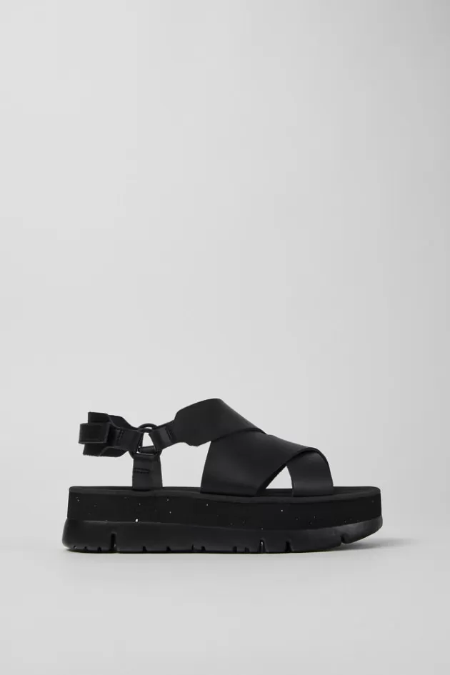 Camper Black Leather Sandals For Women*Women Sandals