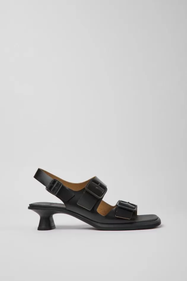 Camper Black Leather Sandals For Women*Women Sandals