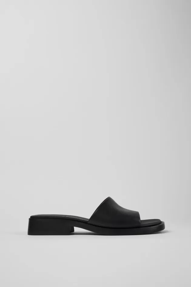 Camper Black Leather Slide For Women*Women Sandals