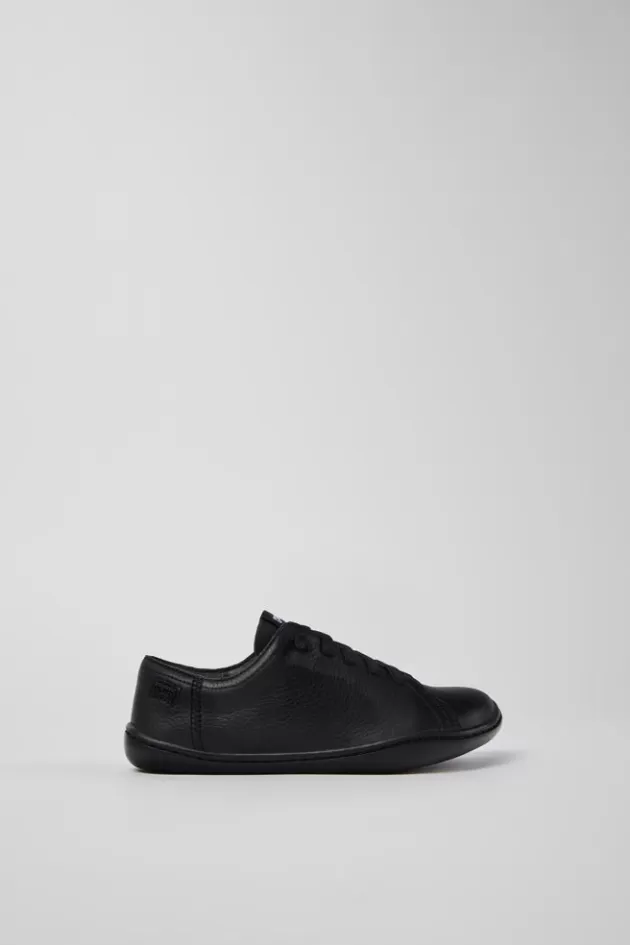 Camper Black Leather Slip-On*Kids Lace-Up