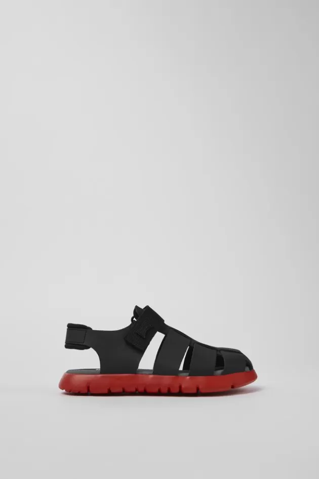 Camper Black Leather/Textile Sandal*Kids Sandals