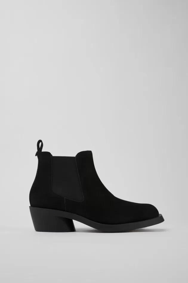 Camper Black Nubuck Ankle Boots For Women*Women Heels