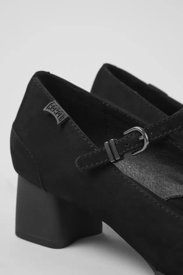 Camper Black Nubuck Mary Jane Heels*Women Formal Shoes