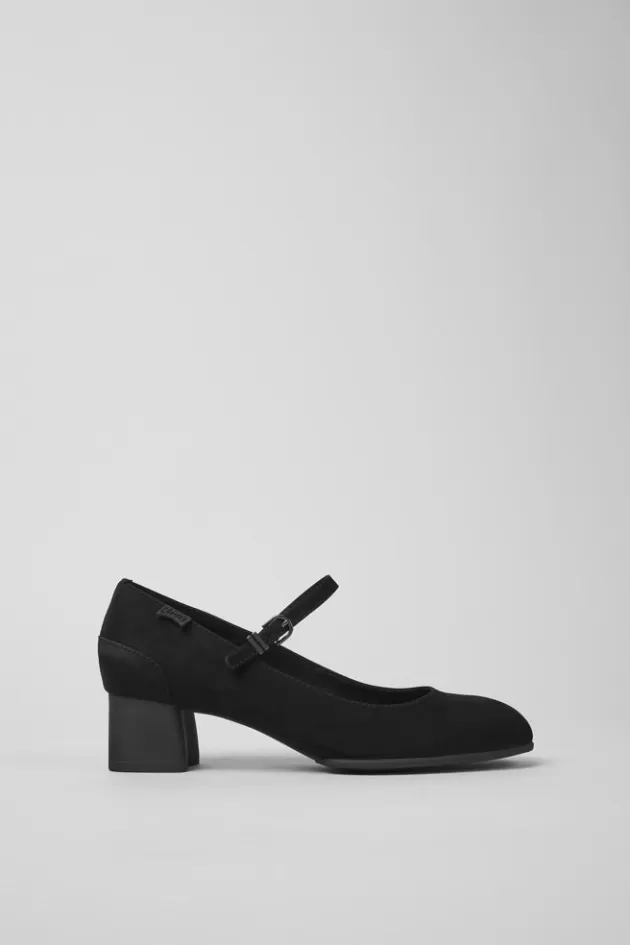 Camper Black Nubuck Mary Jane Heels*Women Formal Shoes