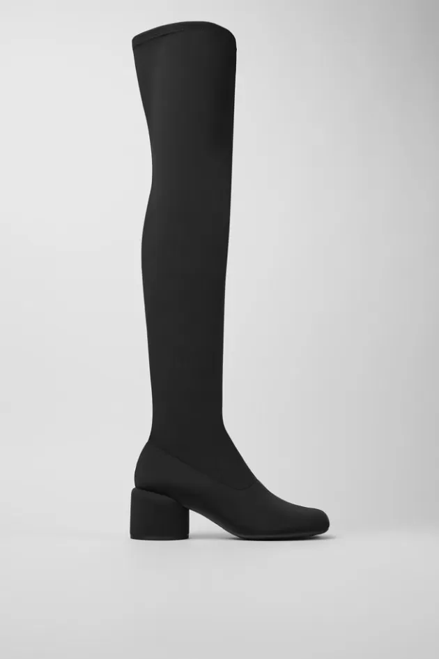 Camper Black Recycled Pet Knee High Boots For Women*Women Heels