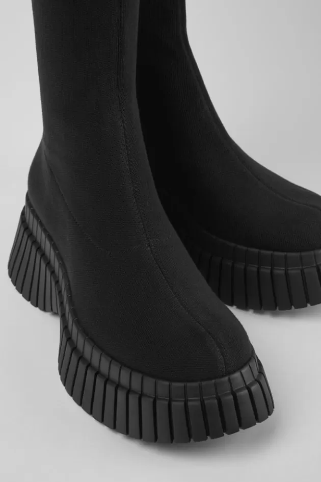 Camper Black Textile Boots For Women*Women Wedges