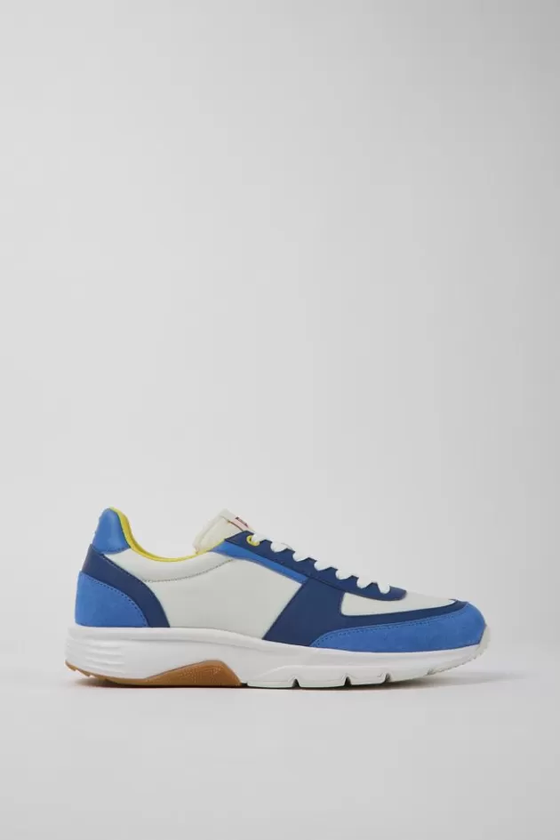 Camper Blue And White Recycled Polyester Sneakers For Men*Men Sneakers