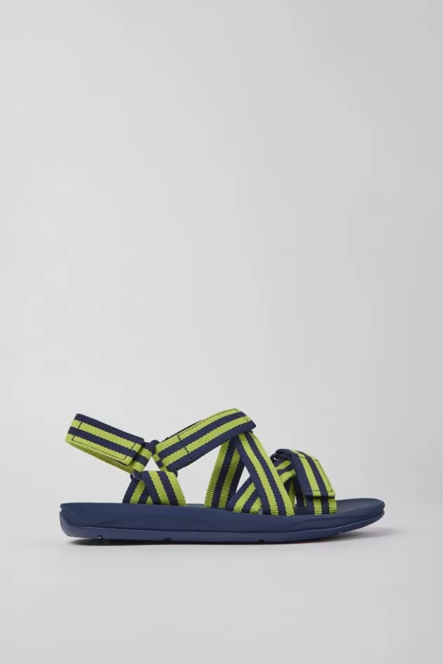 Camper Blue And Yellow Textile Sandals For Men*Men Sandals