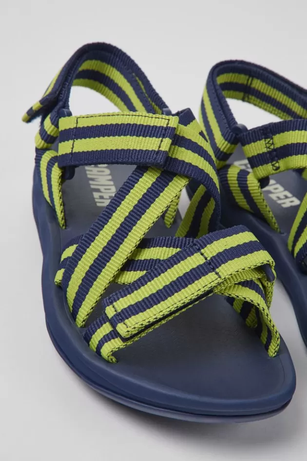 Camper Blue And Yellow Textile Sandals For Women*Women Sandals