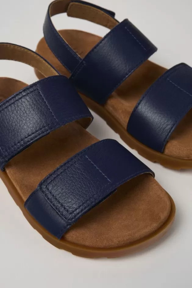 Camper Blue Leather 2-Strap Sandal*Kids Sandals