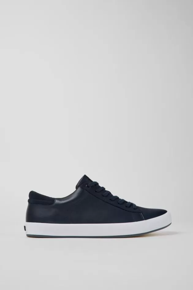 Camper Blue Leather And Nubuck Sneakers For Men*Men Sneakers