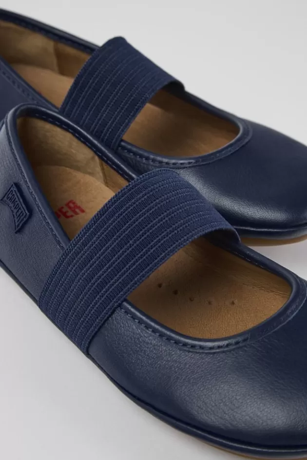 Camper Blue Leather Ballerina*Kids Ballerinas