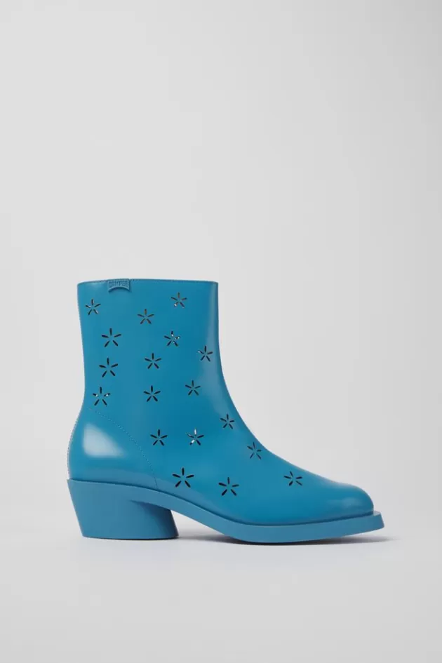 Camper Blue Leather Boots For Women*Women Heels