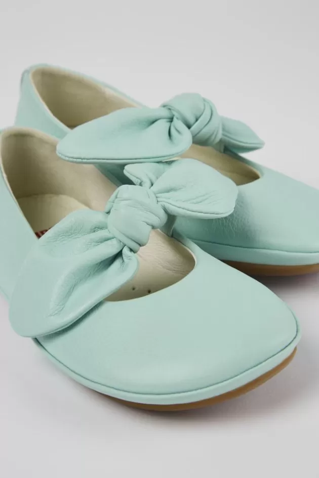 Camper Blue Leather Mary Jane*Kids Ballerinas