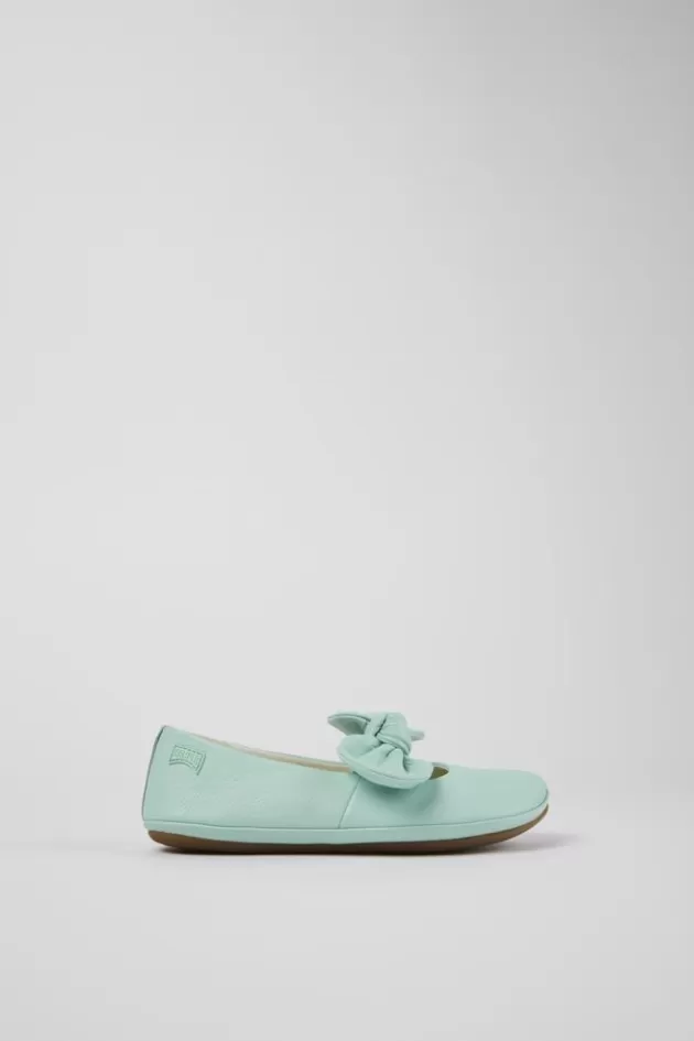 Camper Blue Leather Mary Jane*Kids Ballerinas