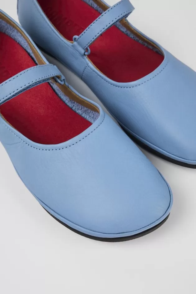 Camper Blue Leather Mary Jane For Women*Women Ballerinas