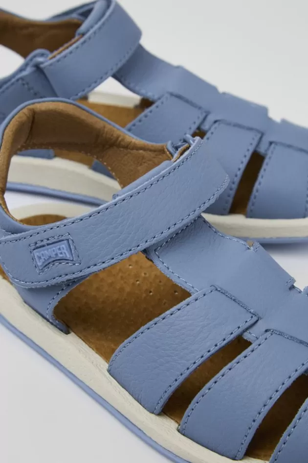 Camper Blue Leather Sandal*Kids Sandals