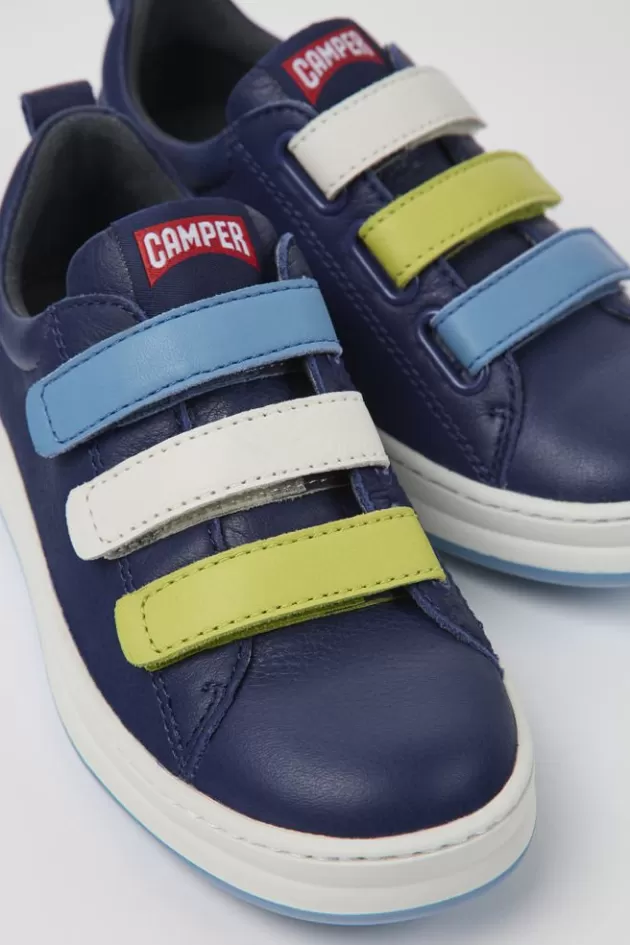 Camper Blue Leather Sneakers For Kids*Kids Sneakers