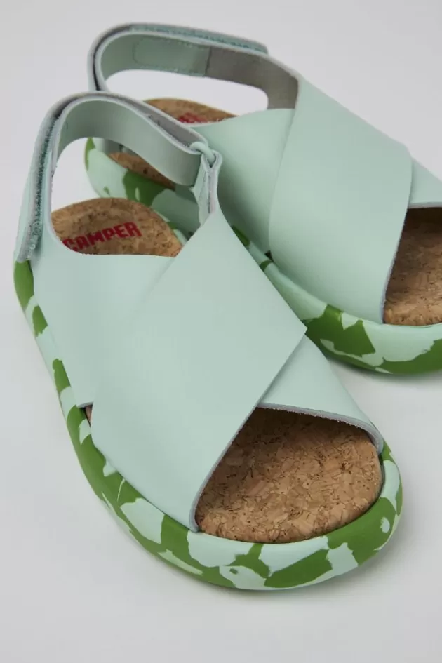 Camper Blue Leather X-Strap Sandal*Kids Sandals