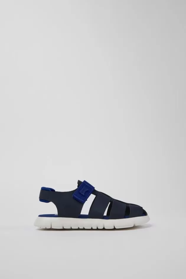 Camper Blue Leather/Textile Sandal*Kids Sandals