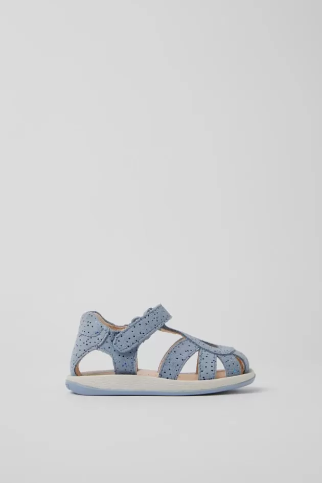 Camper Blue Nubuck Sandals For Kids*Kids Sandals