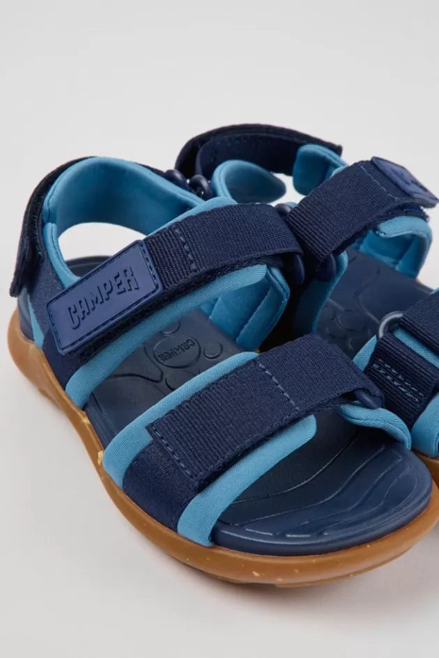 Camper Blue Textile Sandals For Kids*Kids Sandals